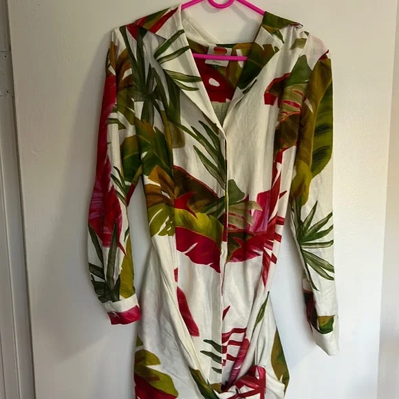 Farm Rio Spring Forest Mini Dress Spring Forest Size Small - Picture 2 of 8